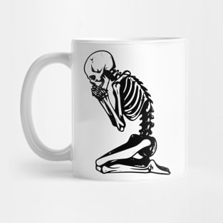 seeking forgiveness skeleton Mug